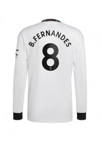 Manchester United Bruno Fernandes #8 Fotballdrakt Borte Klær 2022-23 Lange ermer